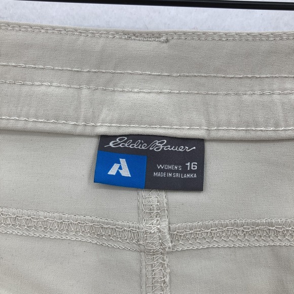 Eddie Bauer First Ascent Pants Womens 16 Pumice WR Guide Stretch Hiking Beige - Picture 4 of 16